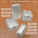 150*60*65 mm Food Grade Tinplate Gift Box FDA Approved Lock Seal for Tiramisu Cake