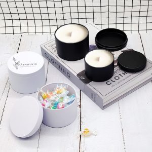 4oz 8oz Candle Tins With Lid Custom Candle Jar Container Gift Packaging Metal Boxes Black Tin Can Container Candle Tins