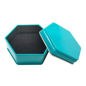 Custom Design High Quality Candy Tinplate Box Metal Hexagonal Gift Box Packaging Storage Can Metal Can Tea Tin