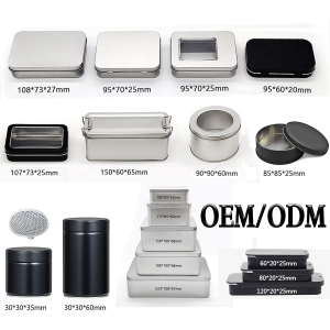 Custom Food Grade Metal Tin Boxes: Hinge, Sliding, Window with Lock & Foam for Candy, Cookies, Tea, Gift