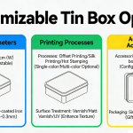 Custom Food Grade Metal Tin Boxes: Hinge, Sliding, Window with Lock & Foam for Candy, Cookies, Tea, Gift