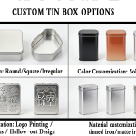 Custom Food Grade Metal Tin Boxes: Hinge, Sliding, Window with Lock & Foam for Candy, Cookies, Tea, Gift