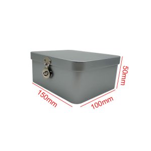 Custom Logo Eco-Friendly Tin Food Gift Tin Box with Flip Top Hinge Lid Recyclable for Crafts and Small Storage