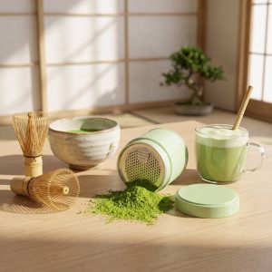 Custom Matcha Tin Can 30g 50g - Airtight Round Metal Tea Tins Can Food Grade Powder Packaging with Inner Lid