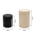 Custom OEM Food Grade Tinplate Tea Tins (Matcha Powder) Airtight Matte Finish Cap Brush 30-50g Capacity Silk Screen Printing