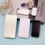 Custom Printed & Embossed Logo Small Square/Rectangular Sliding Tinplate Box, FDA Certified for Perfume & Candy