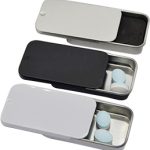 Custom Printed Logo Square Rectangular Sliding Tinplate Box with UV Coating for Solid Perfume and Candy