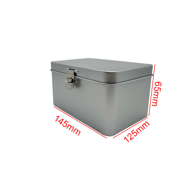 Custom Rectangular Tinplate Gift Made Combination Lock Blind Tin Box With Lid Metal Desktop Cosmetics Jewelry Storage Tin Can