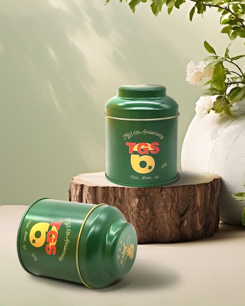 Custom Round Tea Tin Can Elegant Metal Packaging for Coffee Gifts