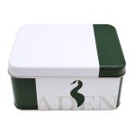 Factory Custom Printed 142x102x72mm Food Grade Rectangle Glossy/Matte Biscuits Cookie Metal Tin Box for Sweet Candy Chocolate