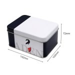 Factory Custom Printed 142x102x72mm Food Grade Rectangle Glossy/Matte Biscuits Cookie Metal Tin Box for Sweet Candy Chocolate