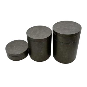 Factory Food Grade in Stock Round Custom Printed Metal 3 Parts Storage Tin Can Metal Coffee Tinplate Tea Coffee Bean Metal Box