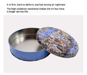 Factory Wholesale Promotional Food Grade Round Glossy Matte Nested Tin Box Custom Cookie Biscuit Cake Set Large Guangdong OEM