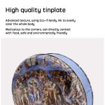 Factory Wholesale Promotional Food Grade Round Glossy Matte Nested Tin Box Custom Cookie Biscuit Cake Set Large Guangdong OEM