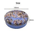 Factory Wholesale Promotional Food Grade Round Glossy Matte Nested Tin Box Custom Cookie Biscuit Cake Set Large Guangdong OEM