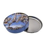 Factory Wholesale Promotional Food Grade Round Glossy Matte Nested Tin Box Custom Cookie Biscuit Cake Set Large Guangdong OEM