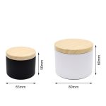 Factory Wholesale Round Metal Candle Tin Box with Wooden Color Lid, 2oz 4oz 8oz Empty Container for Candle Making