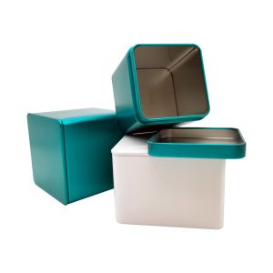Fast Delivery Stock Food Grade Coffee Bean Packaging Metal Square Tin Jar for Tea