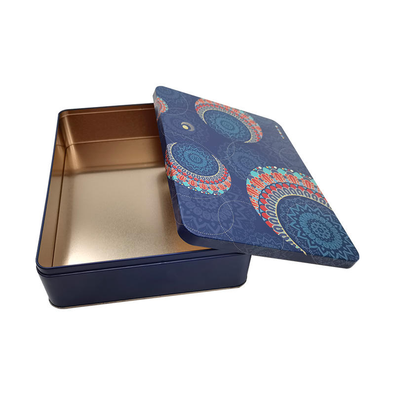 Food Grade Christmas Metal Gift Packaging Boxes Tinplate Iron Chocolate Biscuit Cookies Tin Box With Lid