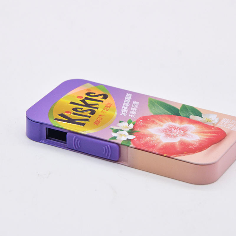 Food Grade Custom Printing Logo Small Rectangular Metal Tin Can SJ035 OEM for Mint Candy