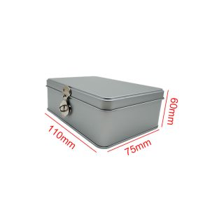Food Grade Customized Rectangle Tinplate Blind Box Lid Packaging Tin Can Cookie Sugar Candy Chocolate Coffee Metal Tin Can Box