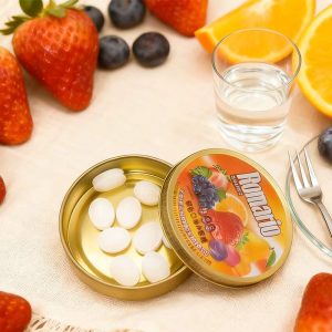 Food Grade Eco-Friendly Christmas Round Gift Tin Box for Candy Chocolate Cookie Sugar Snacks