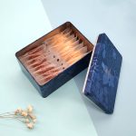 Food Grade Oblong Necked Tin Box Eco Friendly Reusable Metal Tin Canister With Lid for Tea Coffee Herb