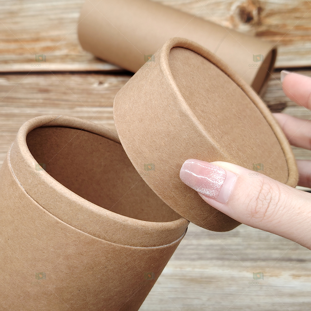 OEM Custom Luxury Round Paper Tube Cardboard Kraft Gift Package Boxes Food Grade Packaging Paper Tube