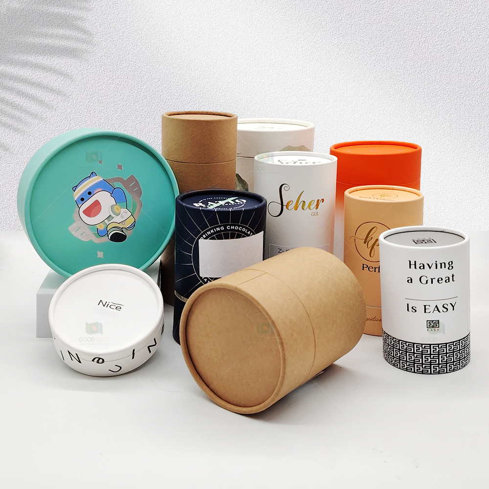 OEM ODM Custom Eco-friendly Paper Tube Craft Cosmetics Gift Packaging Food Snacks Packaging Luxury Cardboard Kraft Paper Tube