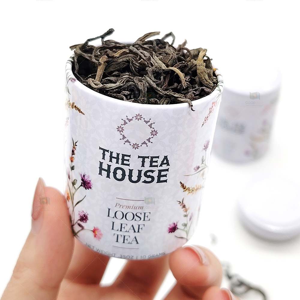 OEM ODM Food Grade Airtight Round Tea Gift Tin Box Packaging Custom Coffee Metal Matcha Tin Can Container