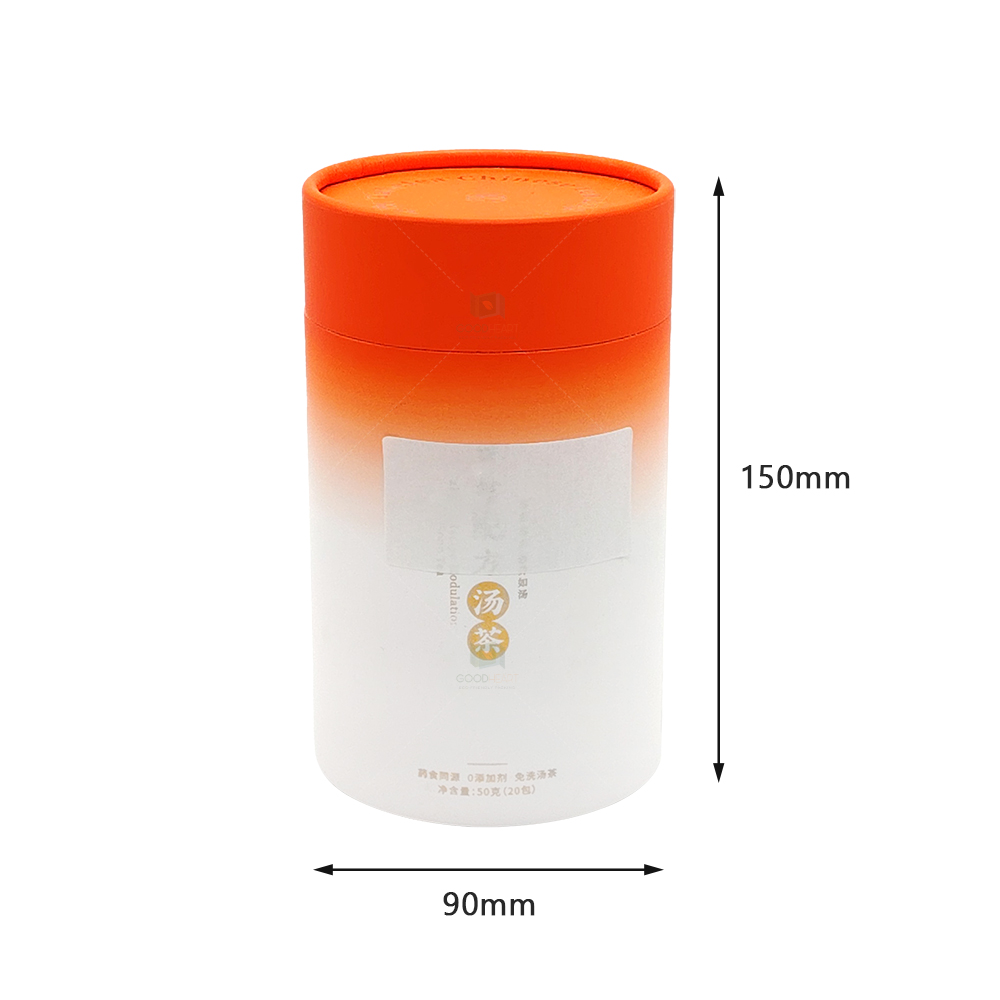 OEM Custom Printing Food Grade Round Box Kraft Cylinder Paper Tubes For Tea degradable Tea Packaging
