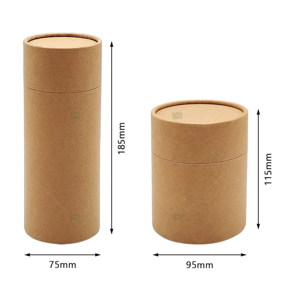 OEM Custom Luxury Round Paper Tube Cardboard Kraft Gift Package Boxes Food Grade Packaging Paper Tube