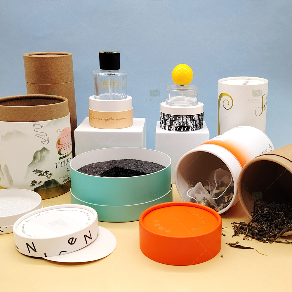 OEM ODM Custom Eco-friendly Paper Tube Craft Cosmetics Gift Packaging Food Snacks Packaging Luxury Cardboard Kraft Paper Tube