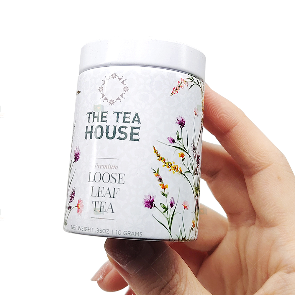 OEM ODM Food Grade Airtight Round Tea Gift Tin Box Packaging Custom Coffee Metal Matcha Tin Can Container