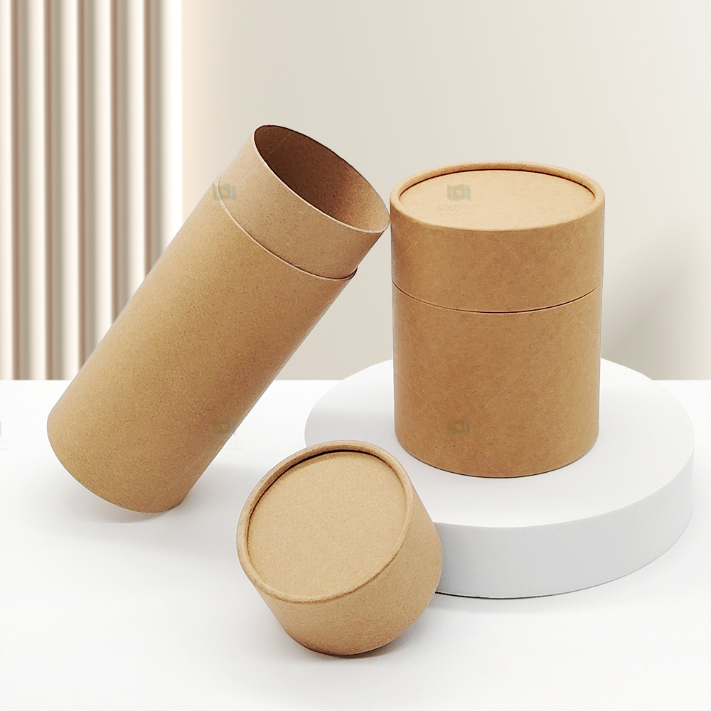 OEM Custom Luxury Round Paper Tube Cardboard Kraft Gift Package Boxes Food Grade Packaging Paper Tube