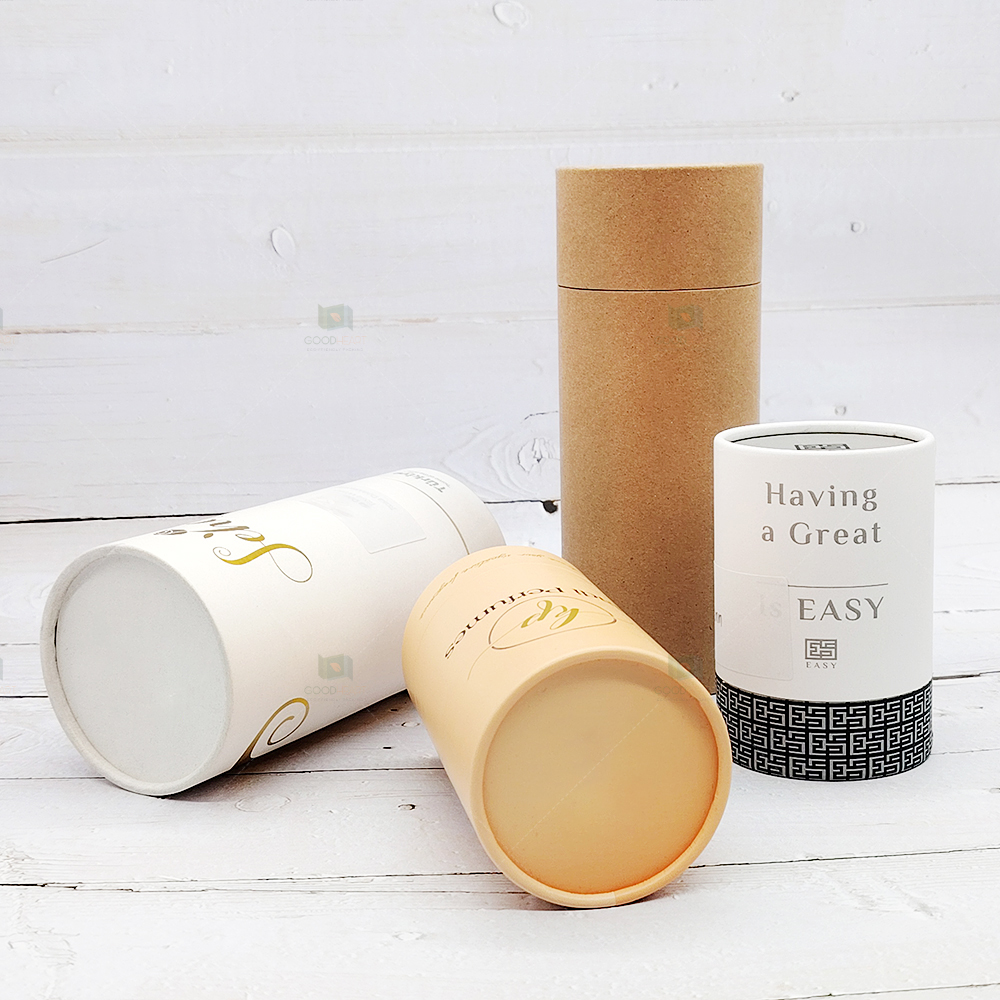 OEM ODM Custom Eco-friendly Paper Tube Craft Cosmetics Gift Packaging Food Snacks Packaging Luxury Cardboard Kraft Paper Tube