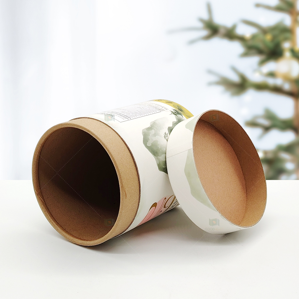 OEM Custom 140*105mm Empty Kraft Paper Gift Packaging Tube Food Grade Recyclable Tea Paper Tube