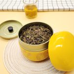 OEM 1000ml Tinplate Food Grade Tea Coffee Bean and Matcha Powder Packaging Cans with UV Printing Cap Brush Sealing Round Shape