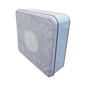 OEM Custom Design Promotional Food Grade Tinplate Candy Cake Metal Packaging Gift Box Square Cookie Tin Can With Lid