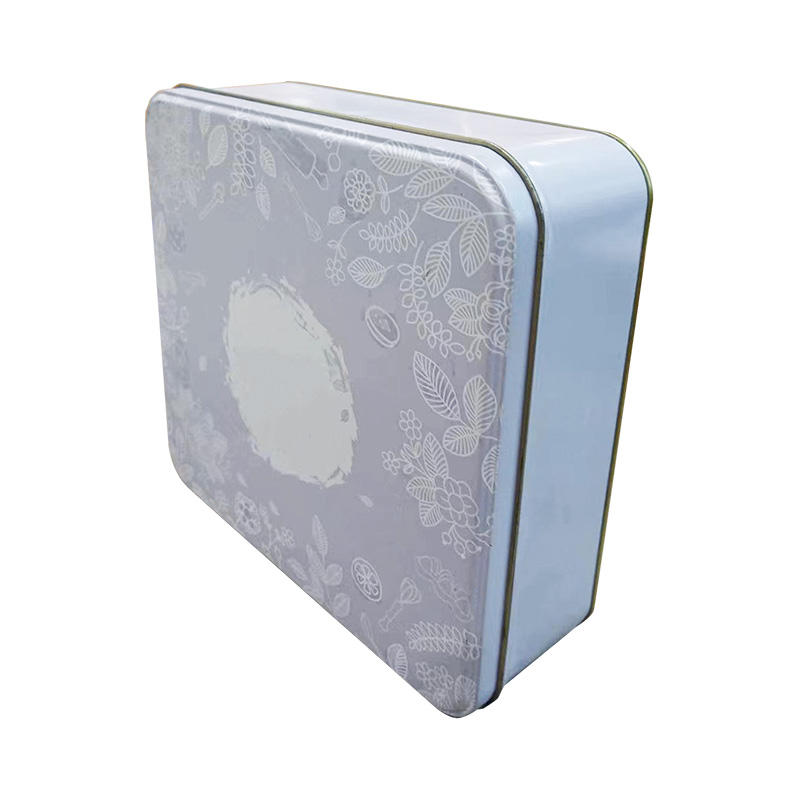 OEM Custom Design Promotional Food Grade Tinplate Candy Cake Metal Packaging Gift Box Square Cookie Tin Can With Lid