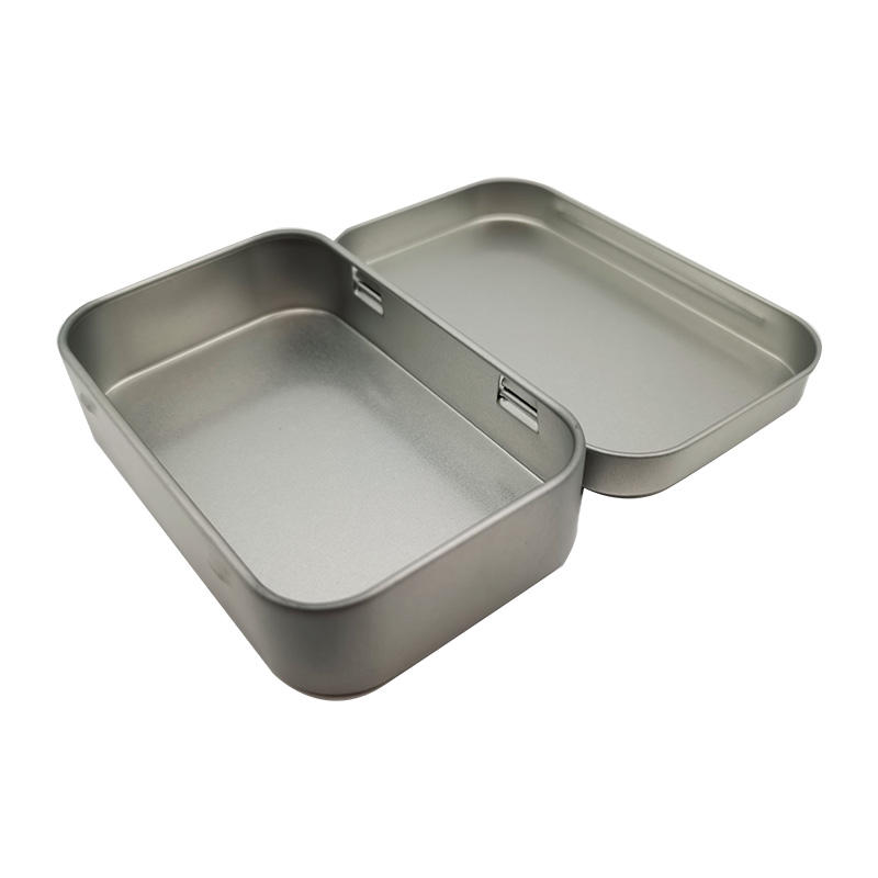 OEM Custom Eco-Friendly Food Safe Square Hinged Tin Box for Candy Chocolate Chewing Gum & Cookies Packaging
