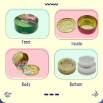 OEM Custom Embossing Logo Lacquered Candy Gift Tinplate Packaging Food Grade Tin Box Cap Brush Sugar Chocolate Silk Screen