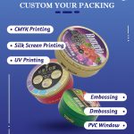 OEM Custom Embossing Logo Lacquered Candy Gift Tinplate Packaging Food Grade Tin Box Cap Brush Sugar Chocolate Silk Screen