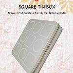OEM Custom Empty High-grade Recyclable Tin Box Branded Biscuit Packaging Food Safe Custom Varnishing Printing Square Candy Box