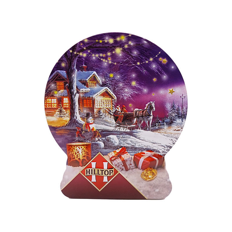 OEM Custom Guangdong Z021 Christmas Special Shape Chocolate Cookie Biscuit Gift Boxes Metal Candy Tin Packaging Gift Can