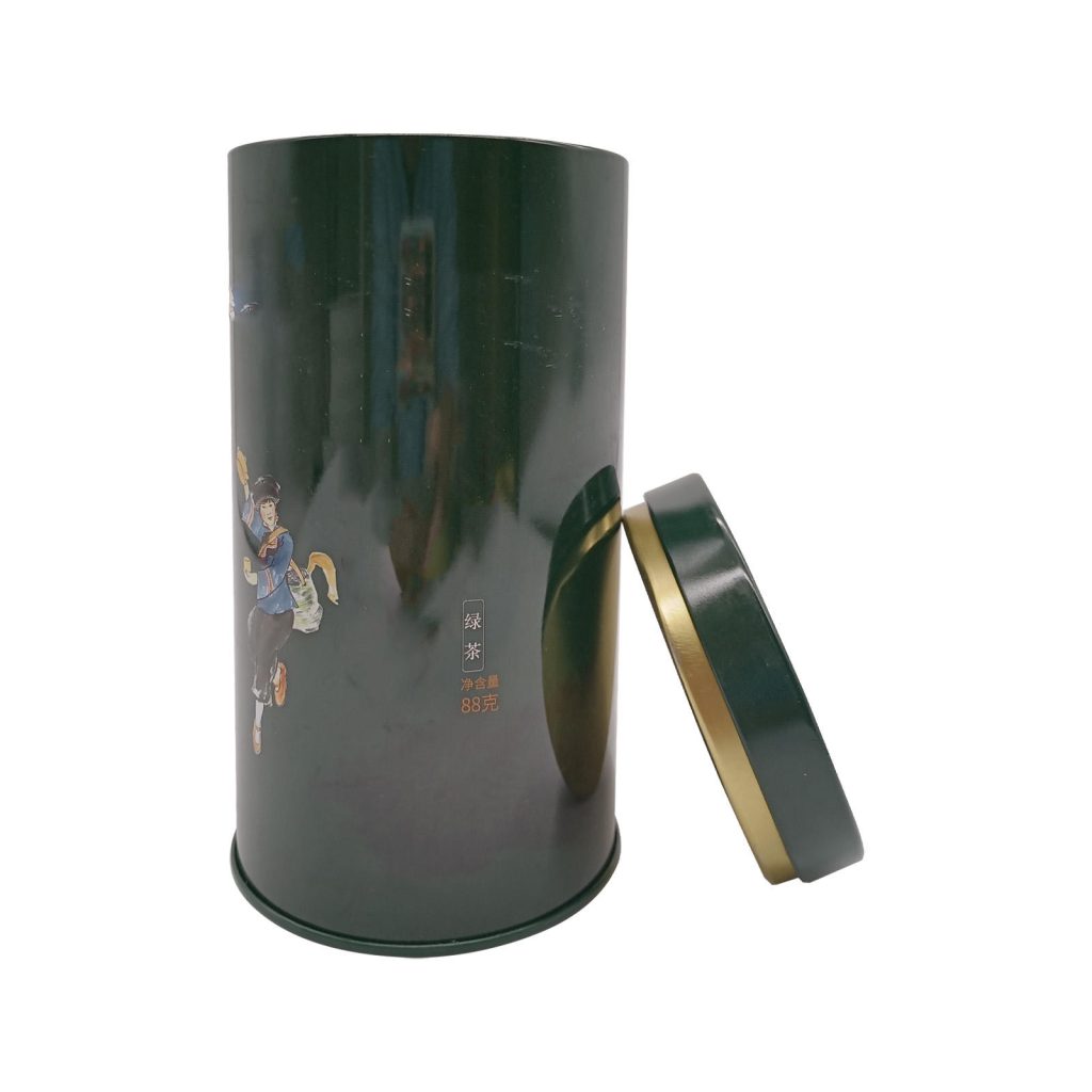 OEM Custom High Quality Cylinder Airtight Coffee Bean & Tea Metal Tin Box Recycled Materials Guangdong Origin Custom Printing