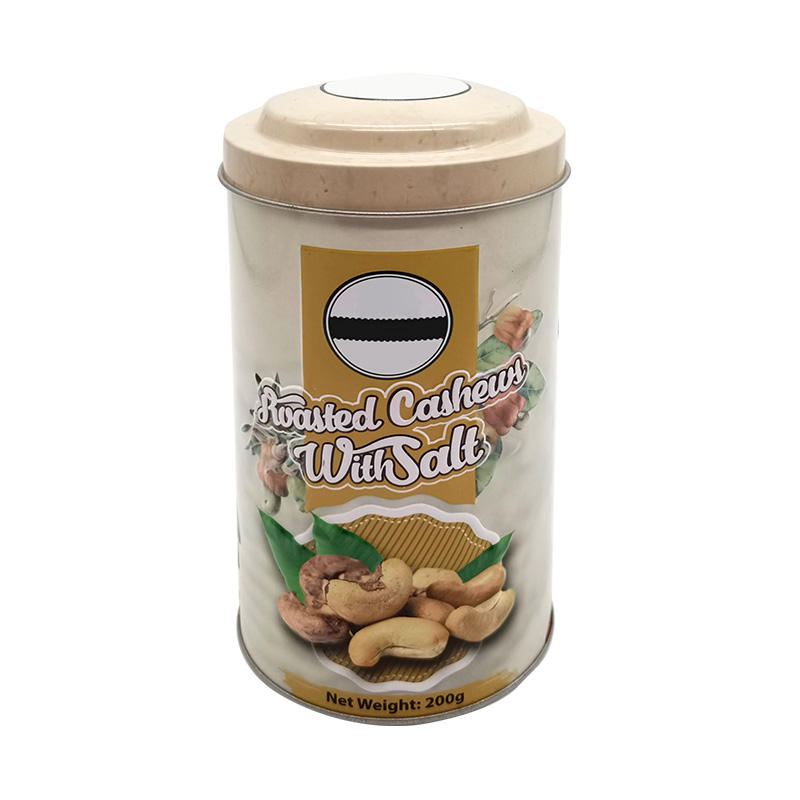 OEM Custom Logo Wholesale Empty Metal Food Tin Cans Custom Peanut Tin Box For Nuts Chocolate Tin Box With Lid