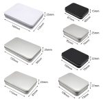OEM Custom Printed Silver Rectangular Food Grade Metal Tin Box with Lid, FDA Certified, in Stock