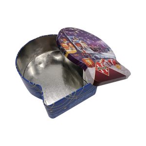 OEM Custom Wholesale Guangdong Food Graded Christmas Biscuit Tinplate Storage Case & Gift Box Packaging for Chocolate