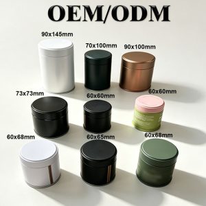 OEM Eco-Friendly Food Grade Tinplate Airtight Screw Cap Matcha Tin Packaging 40g 50g with Inner Lid for Coffee & Loose Tea